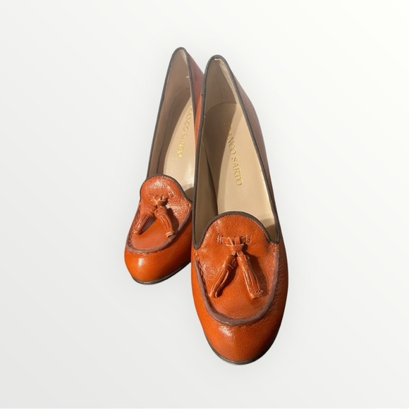 Franco Sarto Women's Tassel Orange Loafers - Picture 2 of 10
